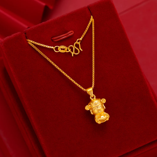 Women's Imitation Small God Of Wealth Vietnam Placer Necklaces