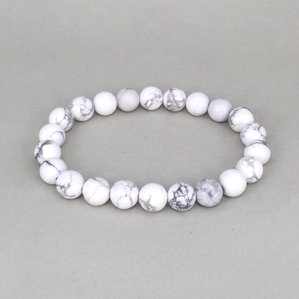 Natural White Turquoise Brazil Imported Stone Bracelets