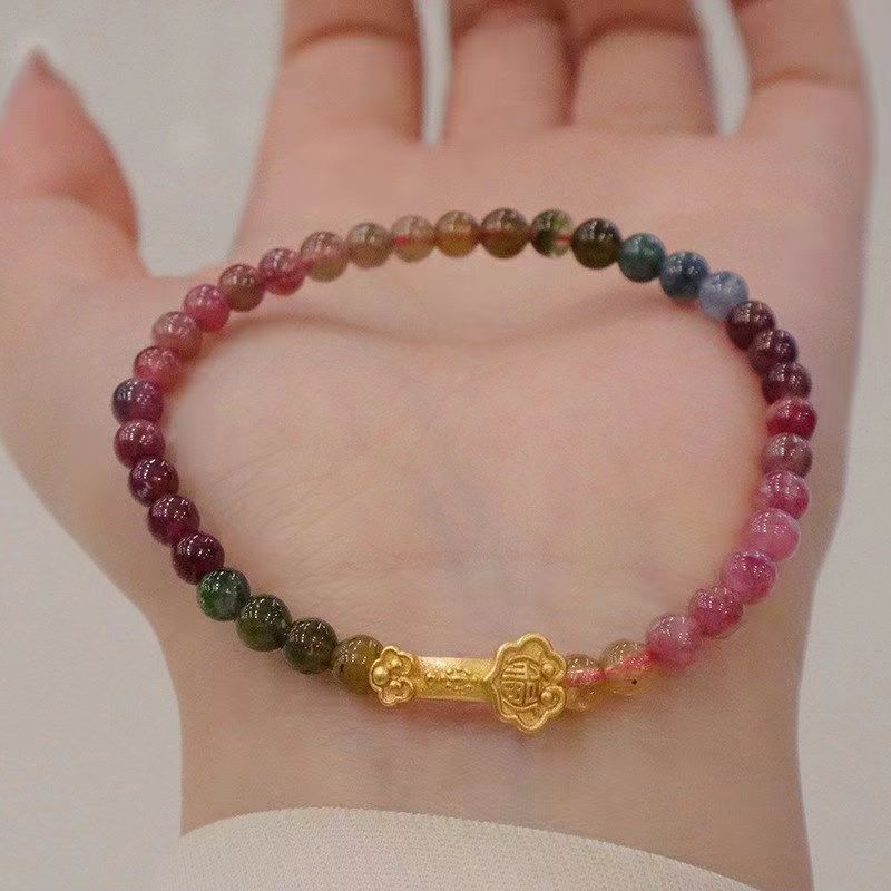 Colorful Tourmaline Good-looking Ornament Simple Design Topaz Bracelets