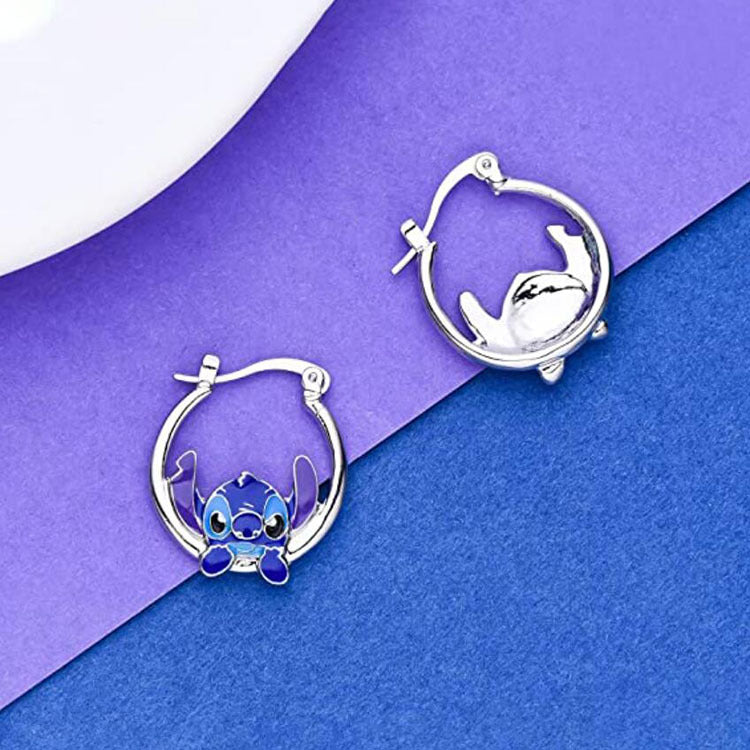 Personalized Creative Cartoon Animation Stitch Dripping Earrings