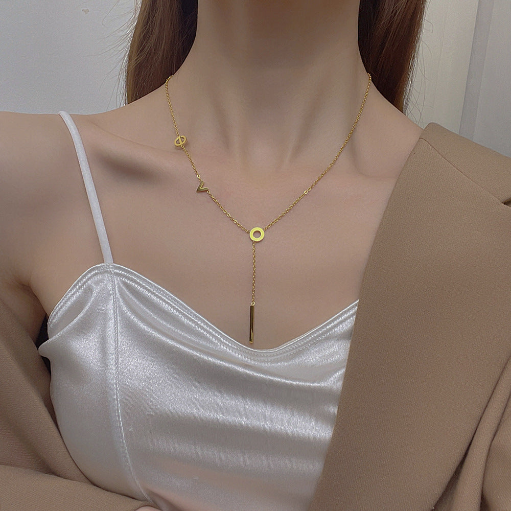 Women's Niche Clavicle Titanium Steel Does Not Necklaces