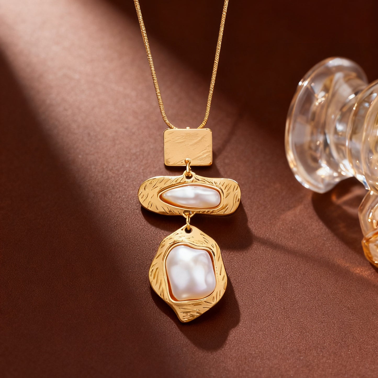 Ear Female Irregular Geometric Texture Design Jewelry Set