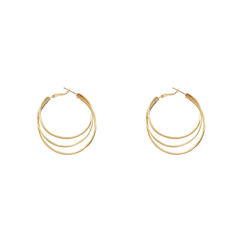 Women's Trendy Large Circle Fashion Temperament Goddess Earrings
