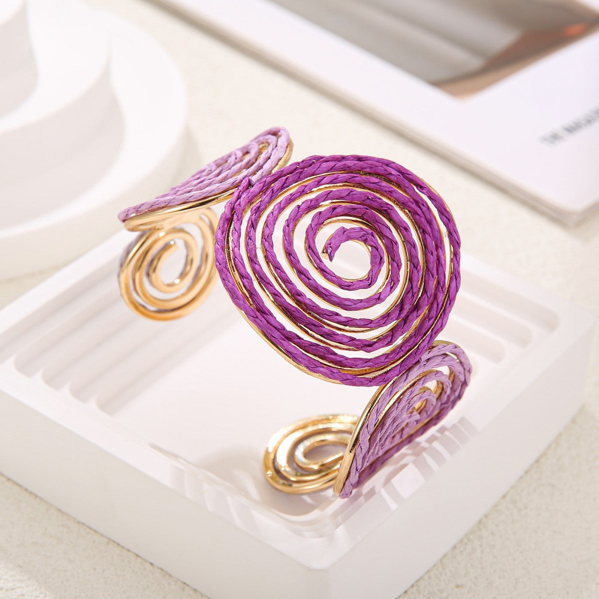 Cross Open Raffia Handmade Mosquito Coil Bracelet