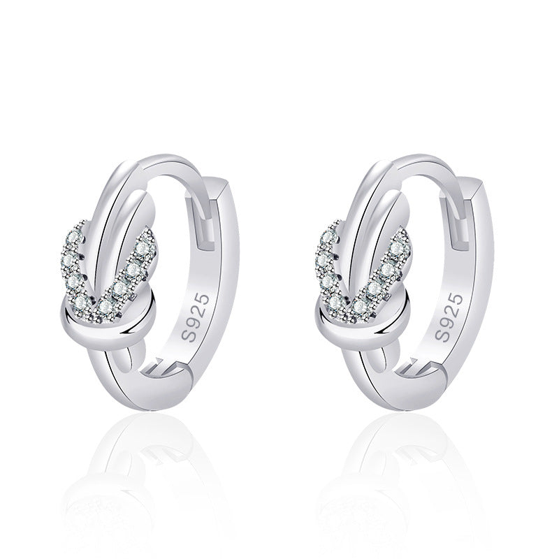 Knotted Circle Ear Clip Simple Elegant Stud Earrings