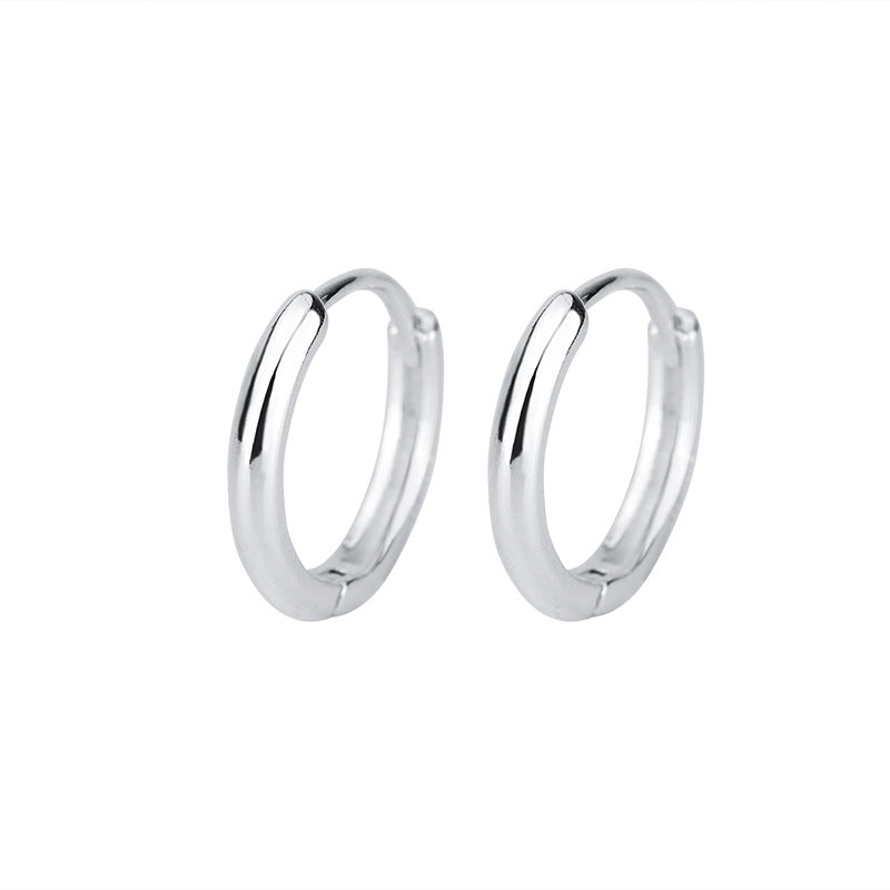 Women's & Men's Sterling Sier Small Circle Ear Clip Fashion Bone Earrings