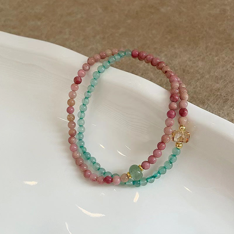 Summer Style Artistic Fresh Natural Stone Agate Girlish Zen Bracelets