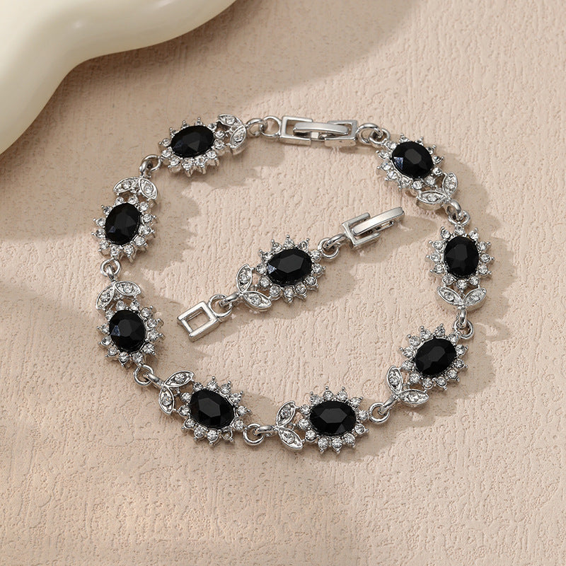 Women's Affordable Luxury Style Color Zircon Flower Branches Bracelets