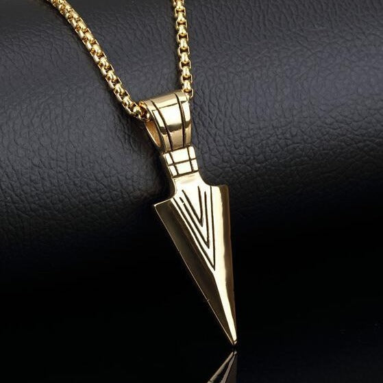 Men's Korean Style Arrow Short Keel Chain Necklaces