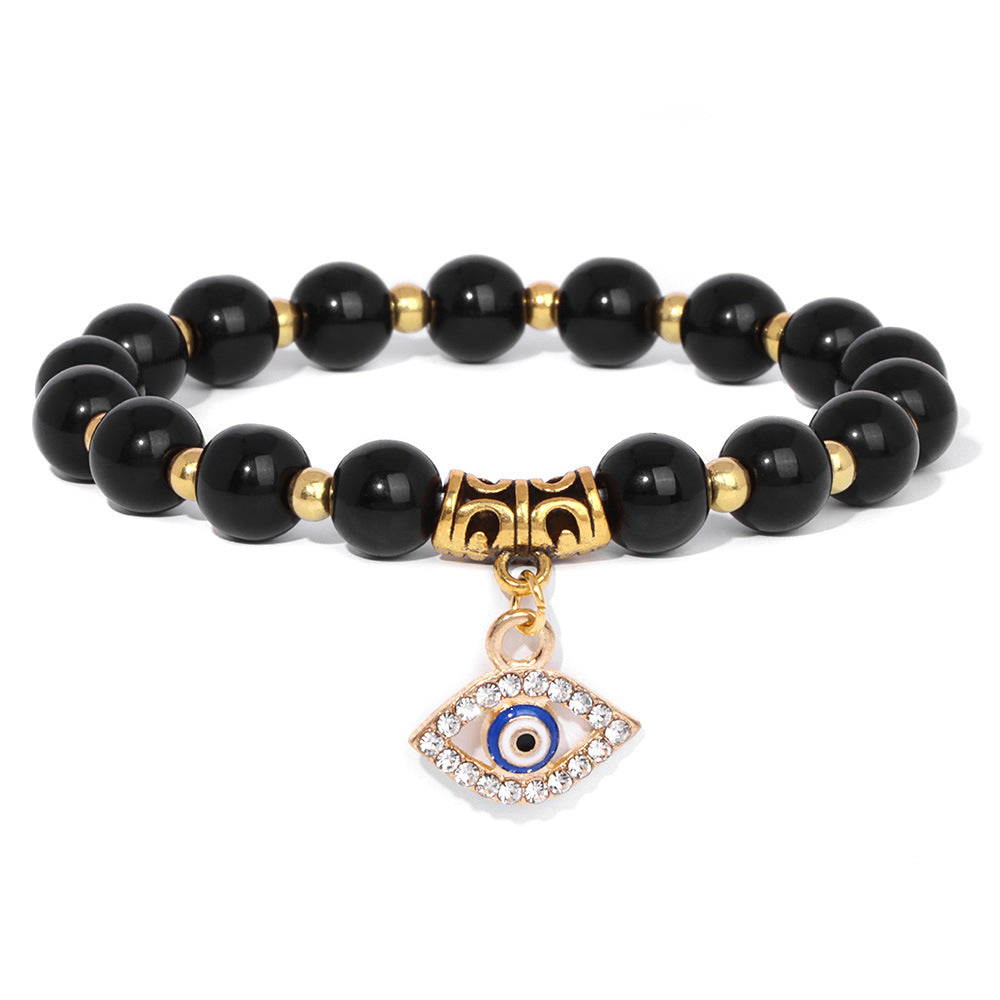 Women's & Men's Natural Stone Beads Female Devil's Eye Bracelets