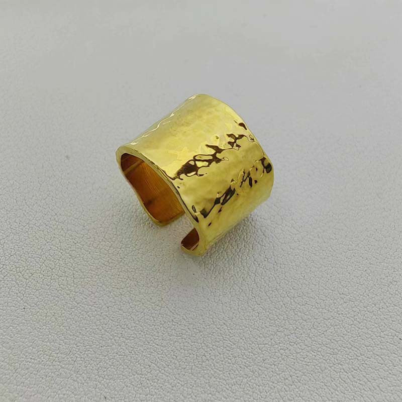 Special Interest Light Luxury Design Vacuum Copper Plated Real Ring