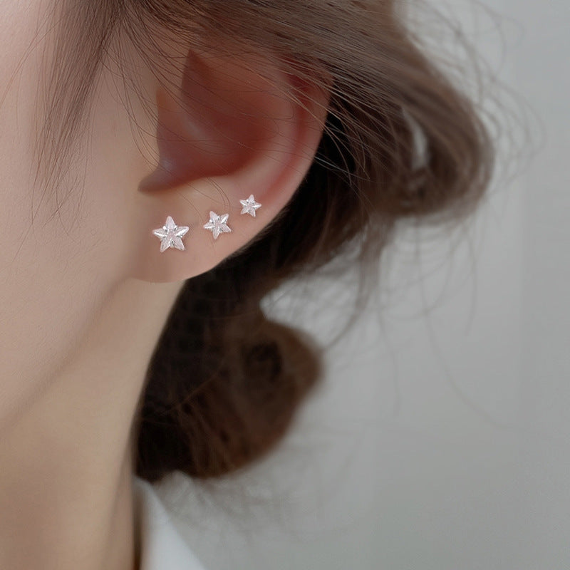 Ear Cheap Night Market Stall Five-pointed Bone Stud Earrings