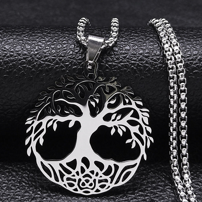 Women's Tree Of Life Stainless Steel Ornament Necklaces