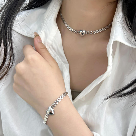 Chain Love Heart-shaped High-grade Female Clavicle Necklaces