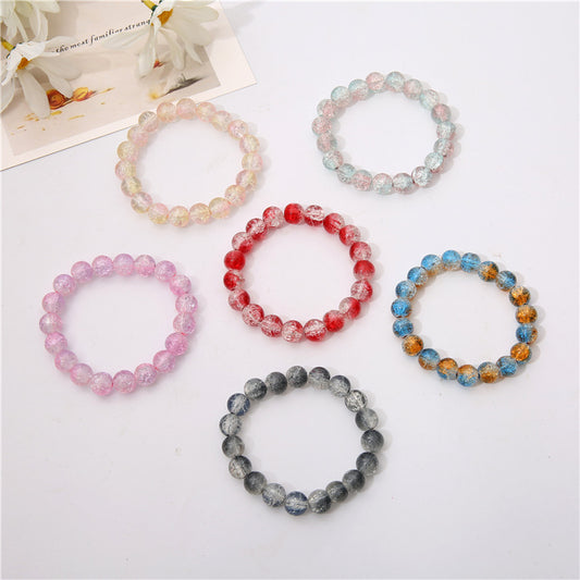 Floral Glass Two-color Pliable Temperament Hand Toy Bracelets