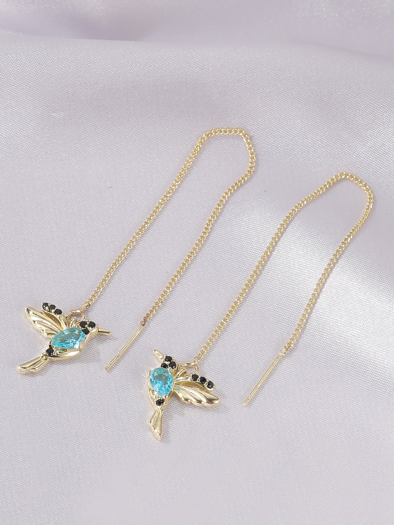 Exquisite Hummingbird Female Tassel Elegant Gift Jewelry Set