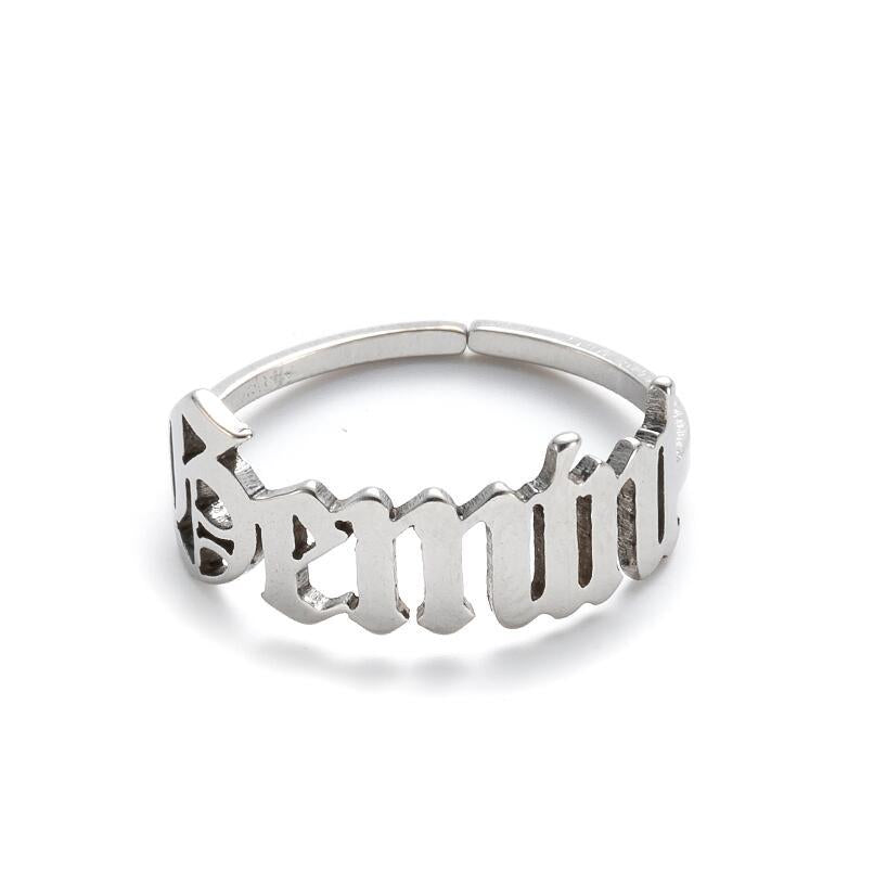 Constellation Female Stainless Steel Retro Twee Rings