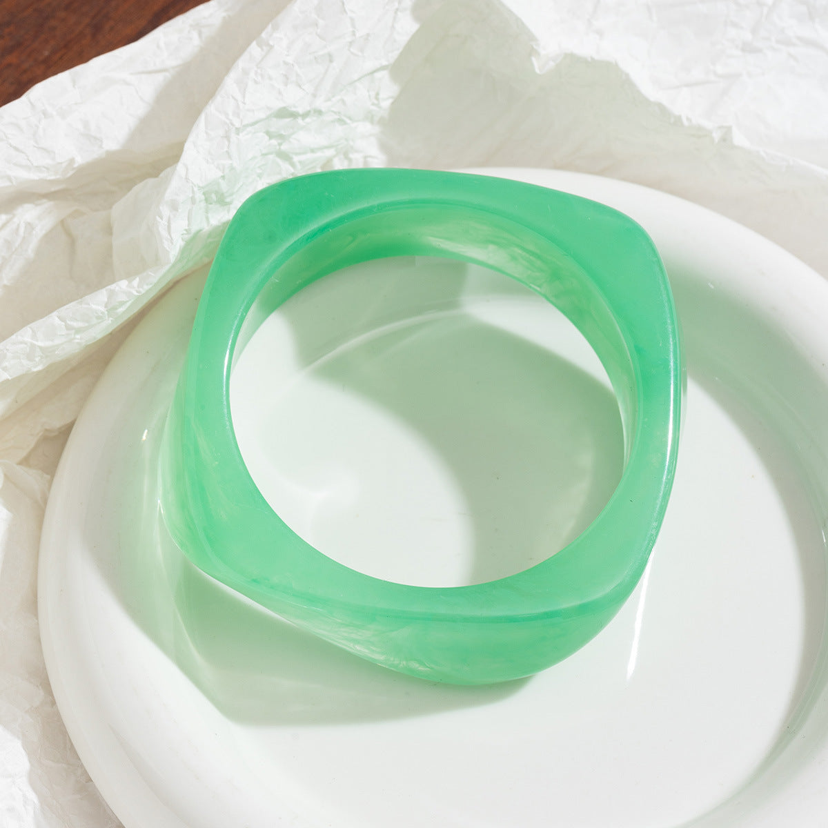 Women's Irregular Blooming Resin Curved Girlfriends Rings