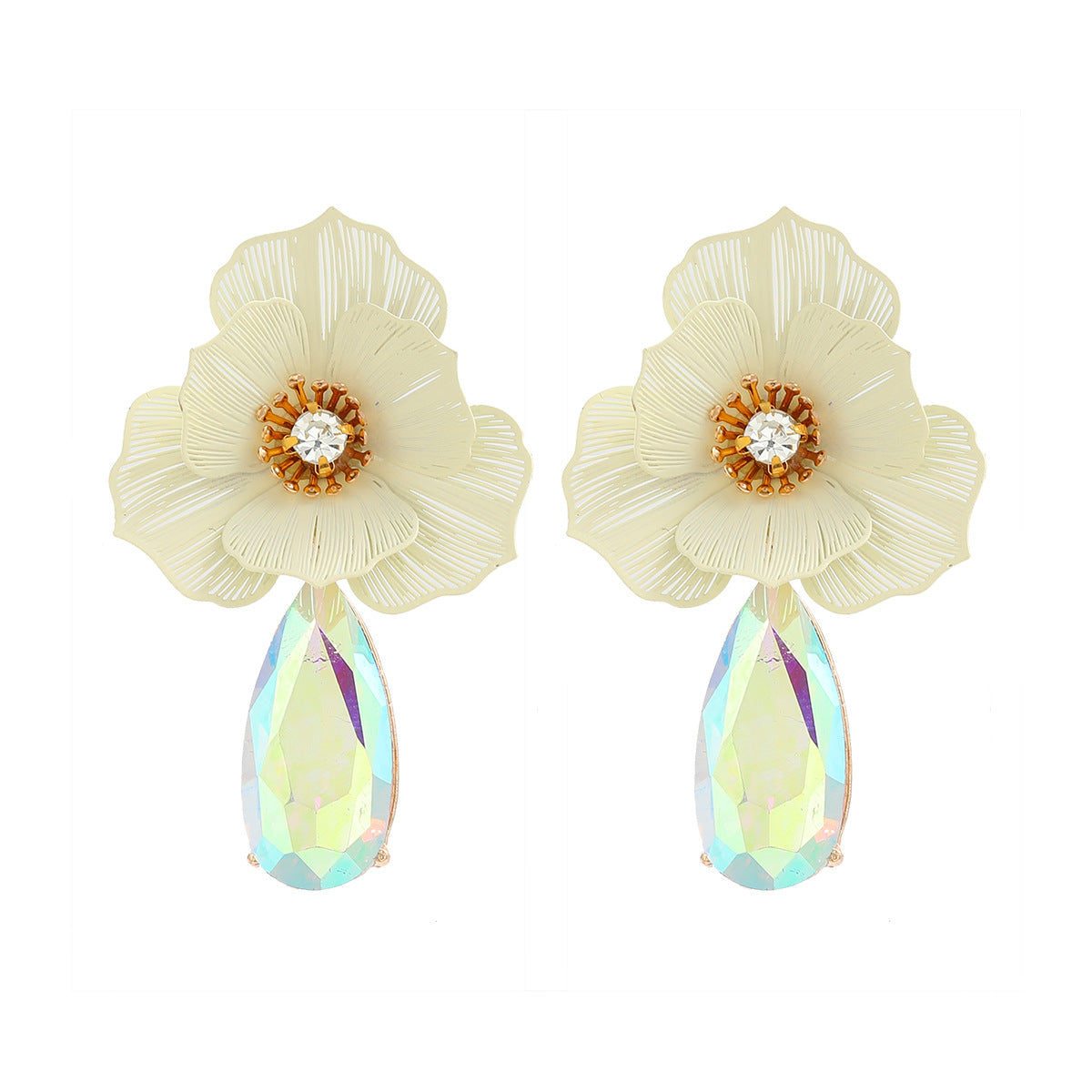 Women's Geometric Flower Cutout High-grade Fashionable Earrings