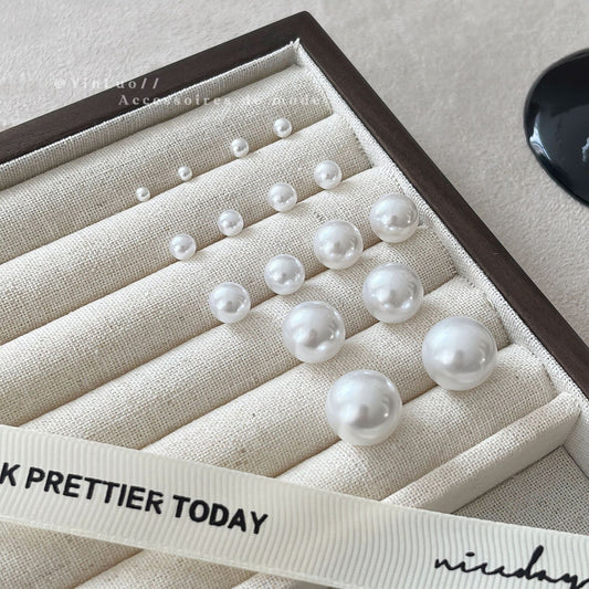 Needle Korean Style Elegant Simple Pearl Earrings