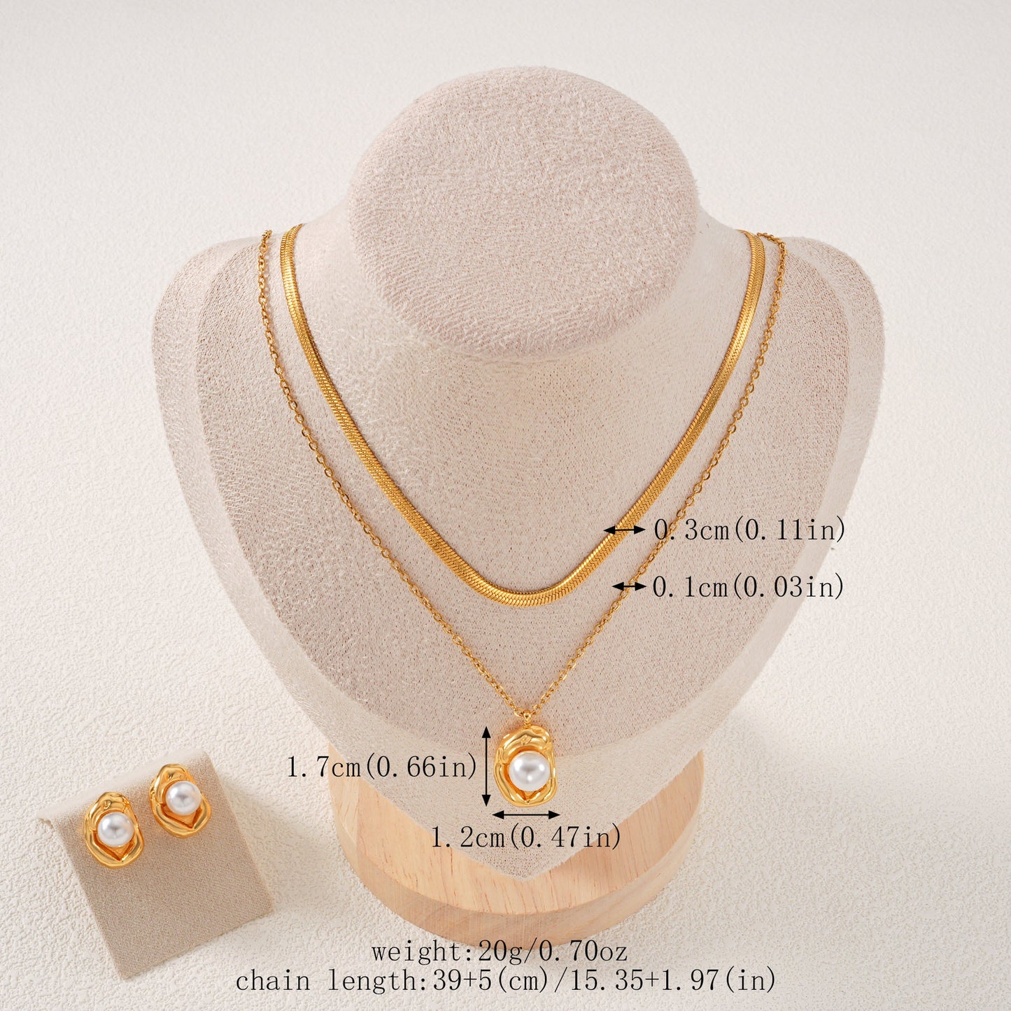 Women's French Stainless Steel Suite Light Luxury High-grade Jewelry Set