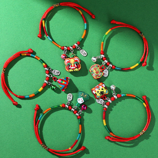 Dragon Boat Festival Colorful Rope Carrying Strap Handmade Braided Adult Bracelet