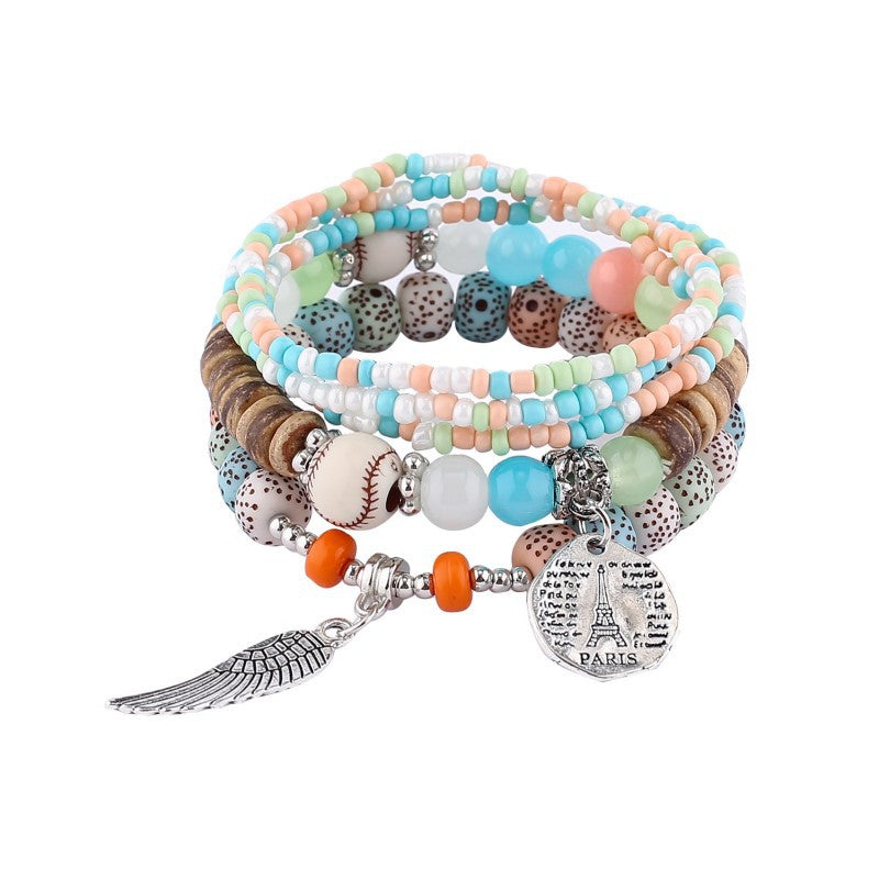 Women's Suit Colorful Bohemian Ethnic Style Elastic Bracelets