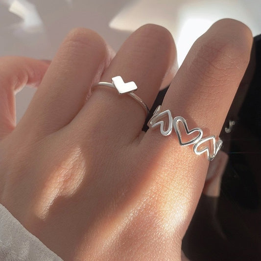 Women's & Men's Heart-shaped Fashion Personality Affordable Luxury Design Rings
