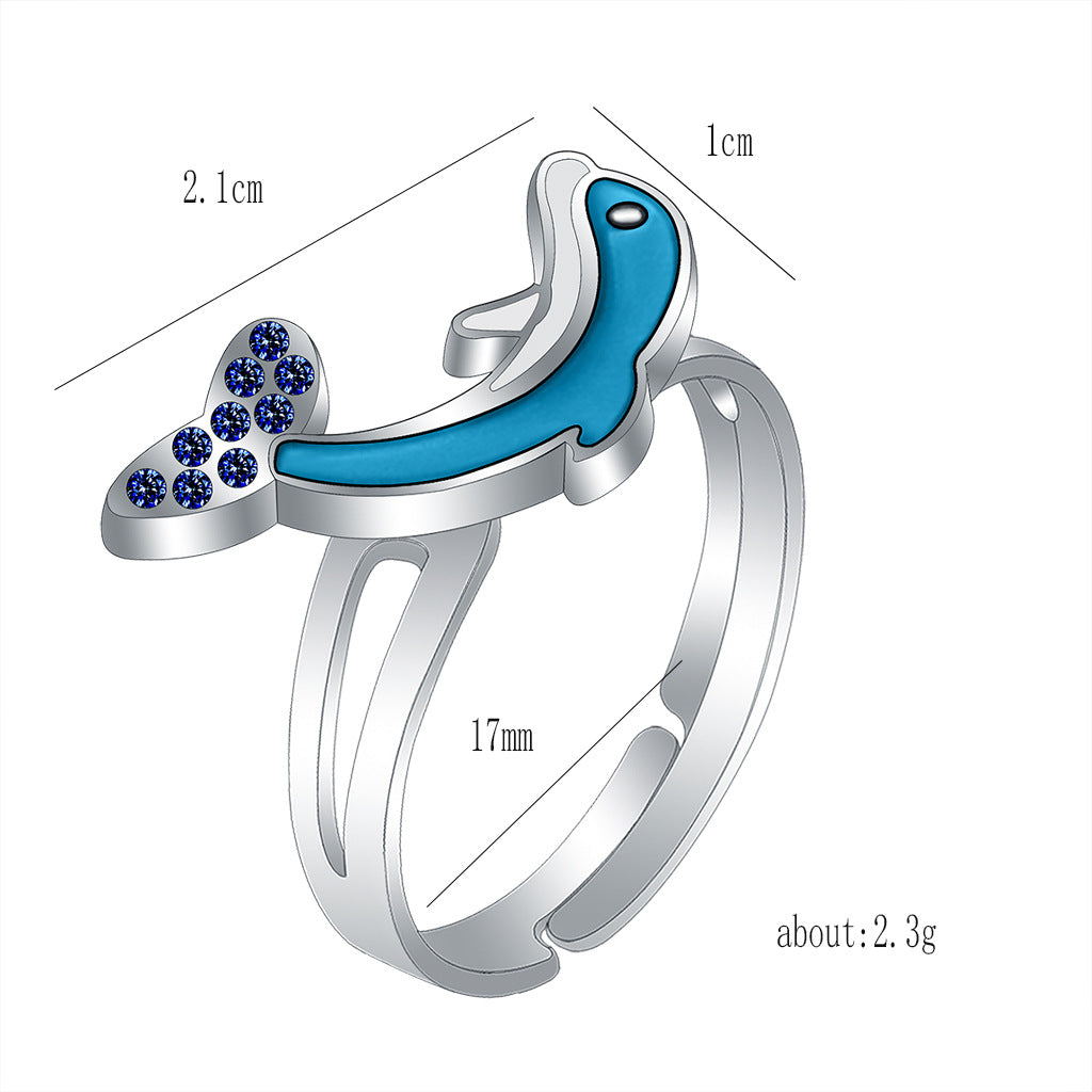 Fashion Personality Boys Polar Bear Mood Rings