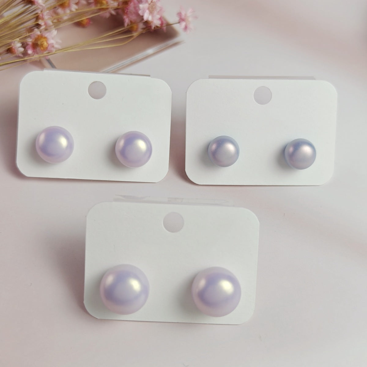 Women's Pearl White Champagne Vintage Steamed Bread Earrings