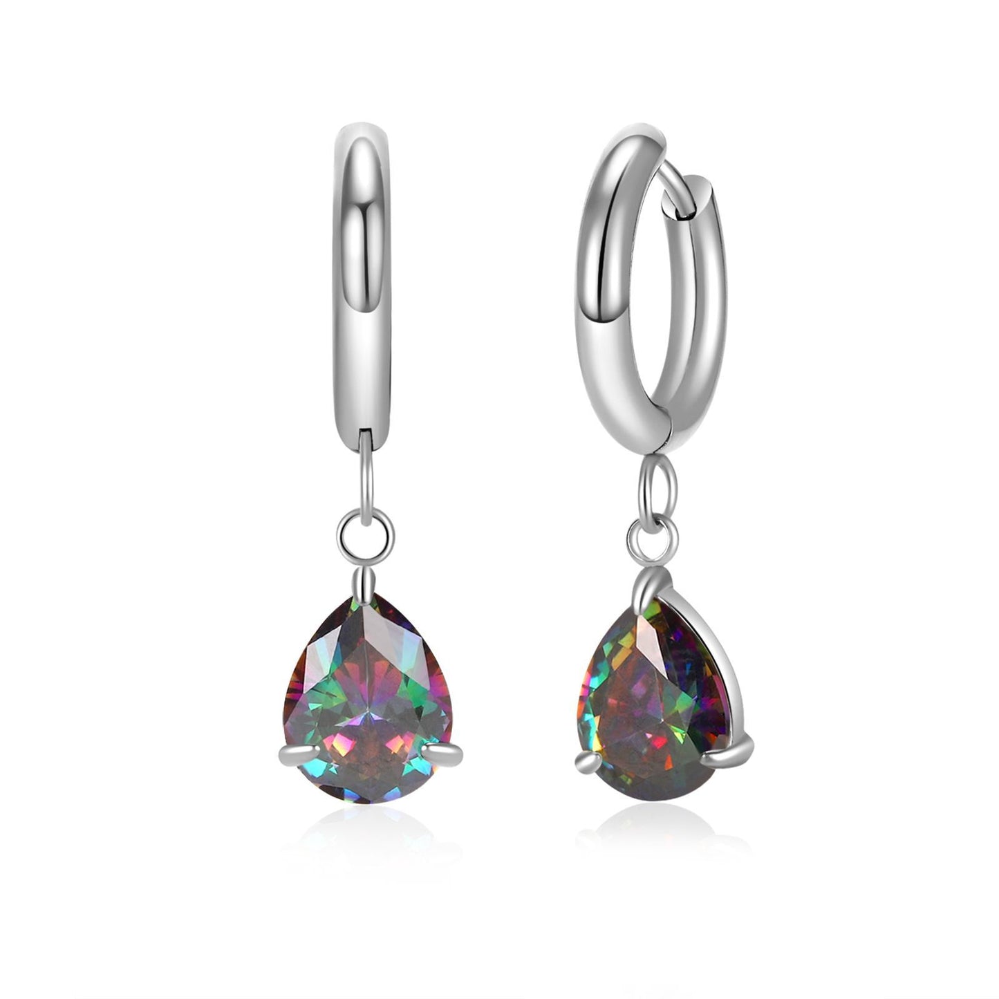 Titanium Steel Zircon Coil Small Ear Earrings