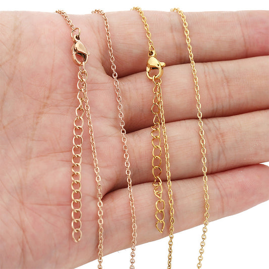 Women's Rose Clavicle Chain Stainless Steel Compressed Necklaces