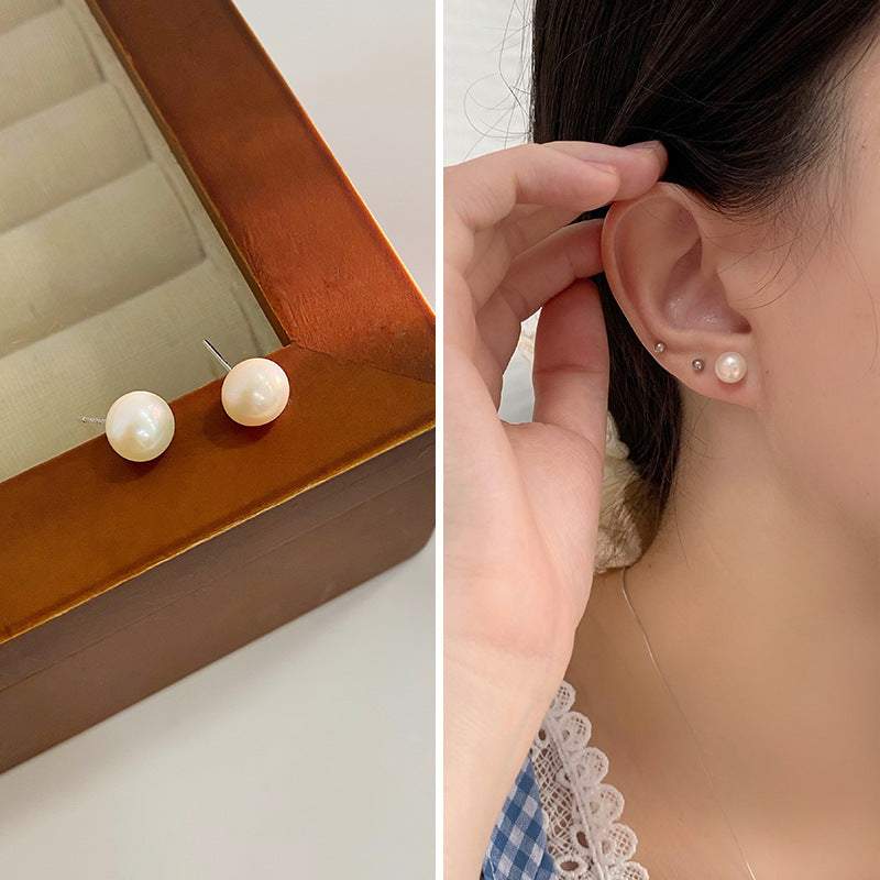 Women's Natural Freshwater Small Pearl For Mini Simple Style Korean Earrings