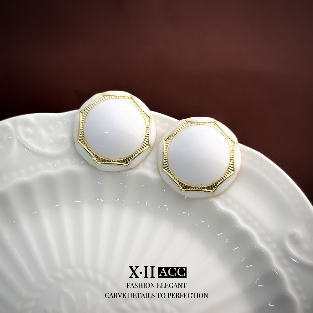 Women's Oil Sun Flower Ear Niche Retro Earrings