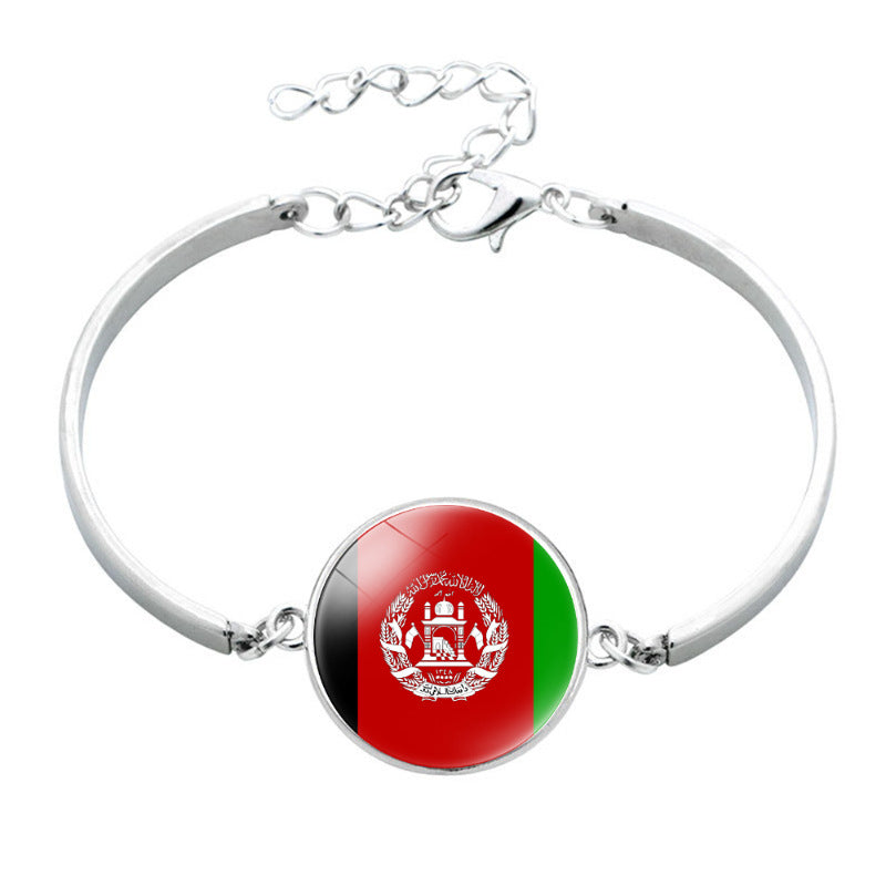 Asian National Flag Time Stone Palestine Bracelets