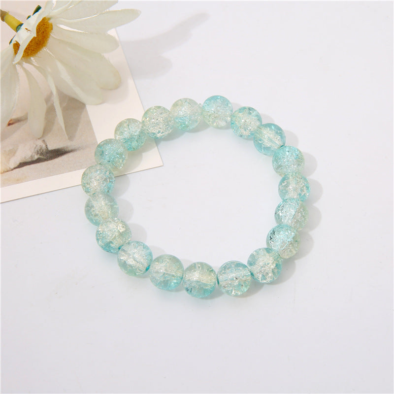 Floral Glass Two-color Pliable Temperament Hand Toy Bracelets