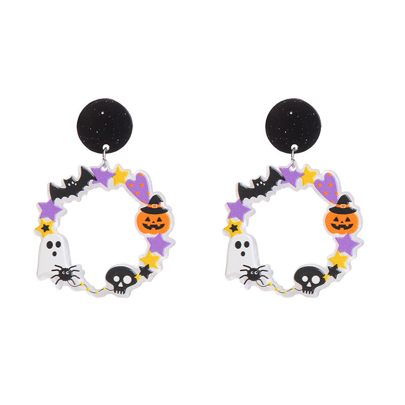 Cat Skull Funny High Profile Fashion Earrings