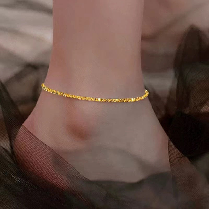 Sterling Sier Starry Anklet Niche Design Korean Simple Temperamental Bracelets