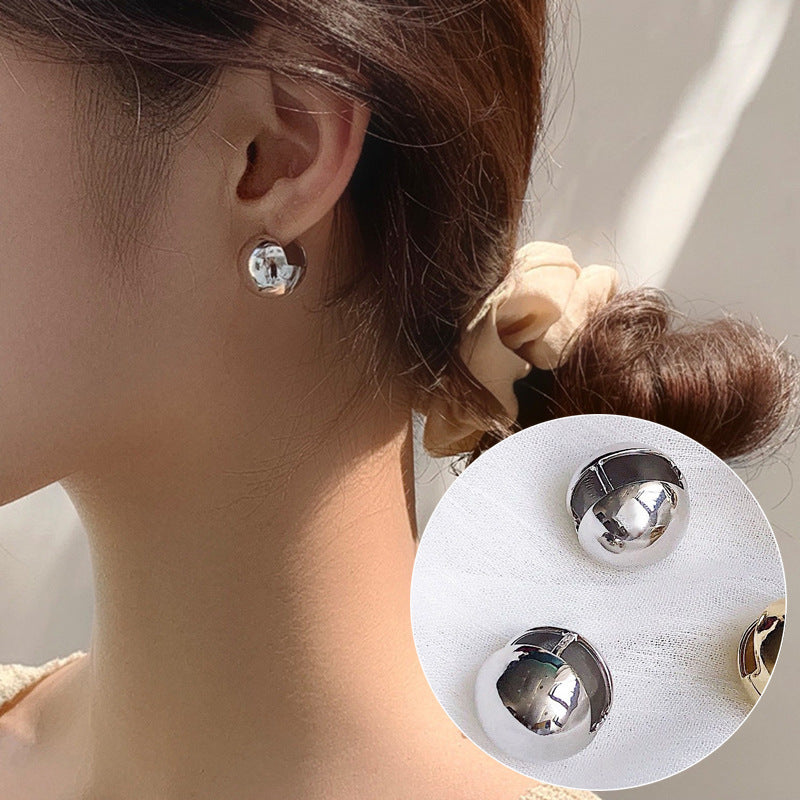 Women's Ellipse Simple Metal Ear Cuff Fashionable Earrings