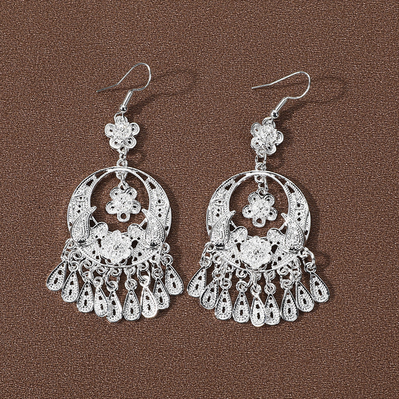 Sier Family Minority Ethnic Style Tourist Attractions Earrings